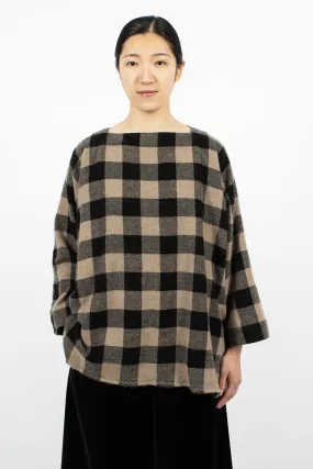 Square Check Shirt Brown/Black