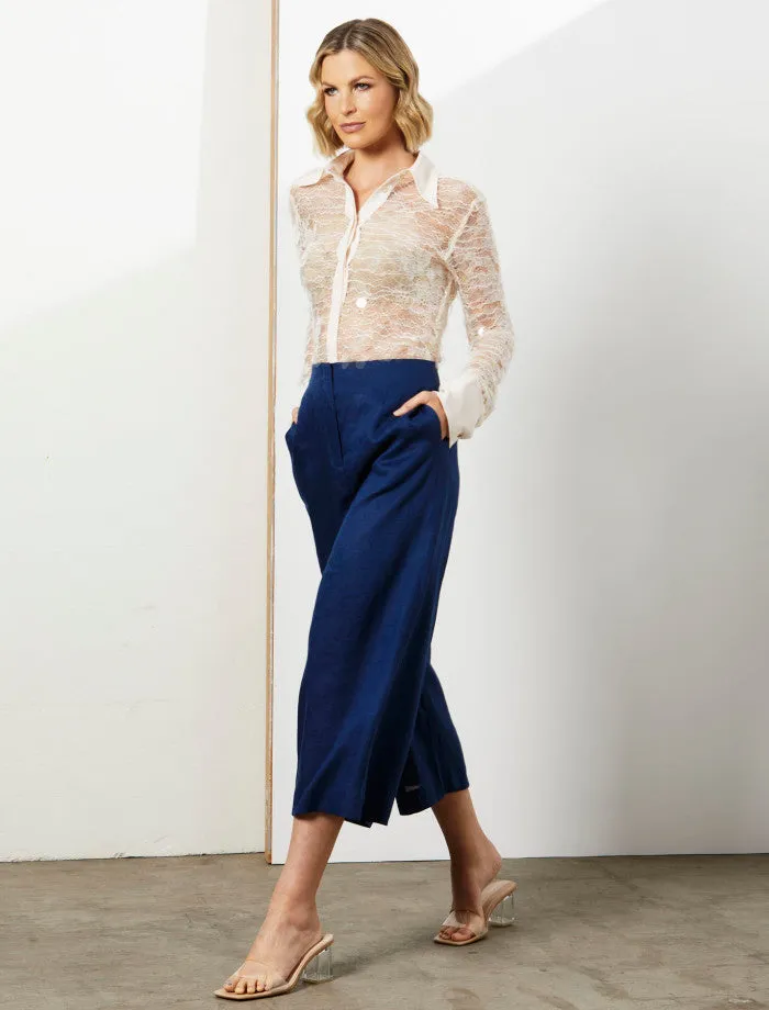 Sunset Wide Leg Pant (Marine)