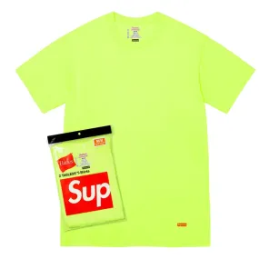 SUPREME HANES TAGLESS TEES (2 PACK)-YELLOW