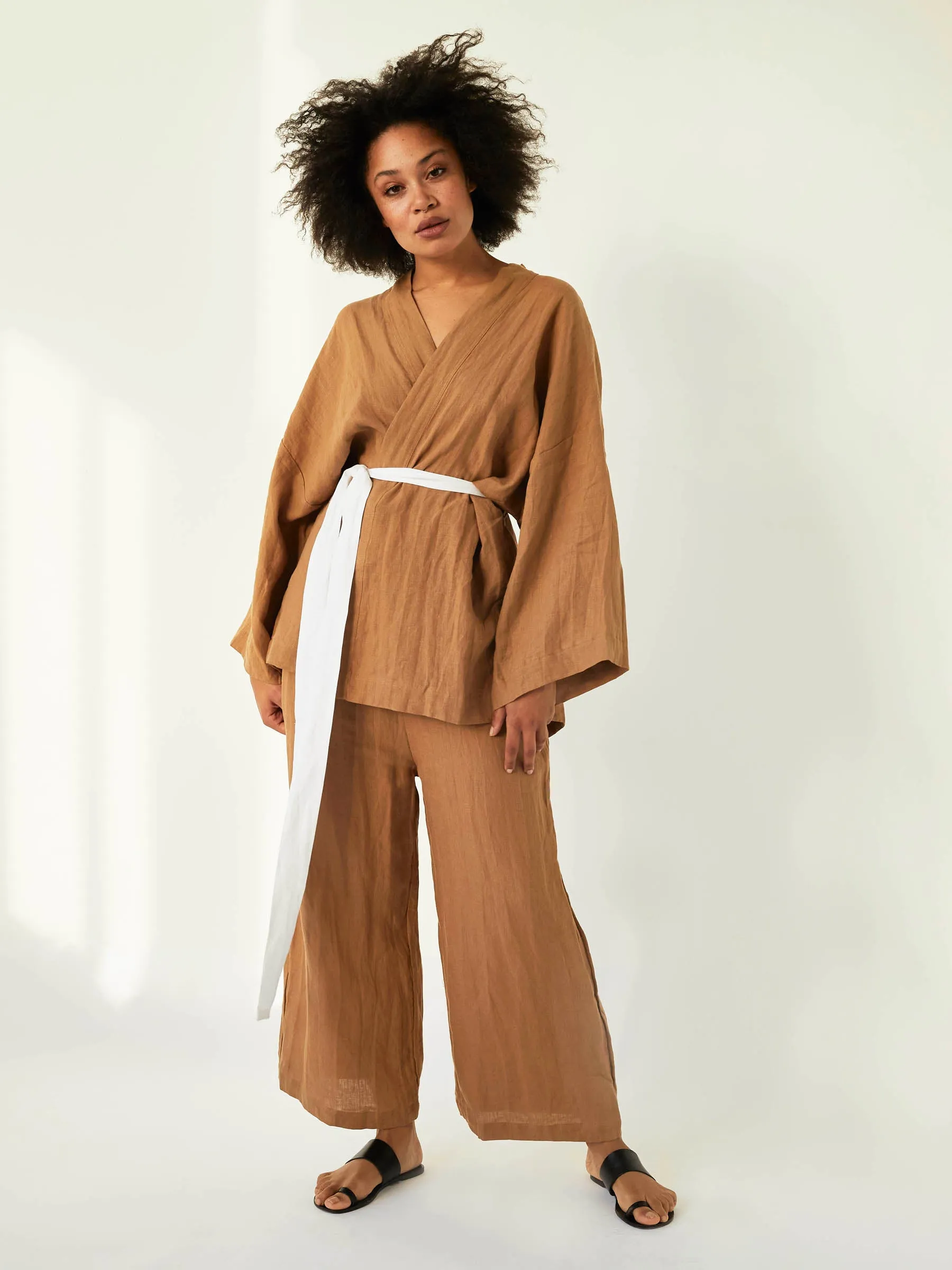 The 01 Linen Loungewear Set Long