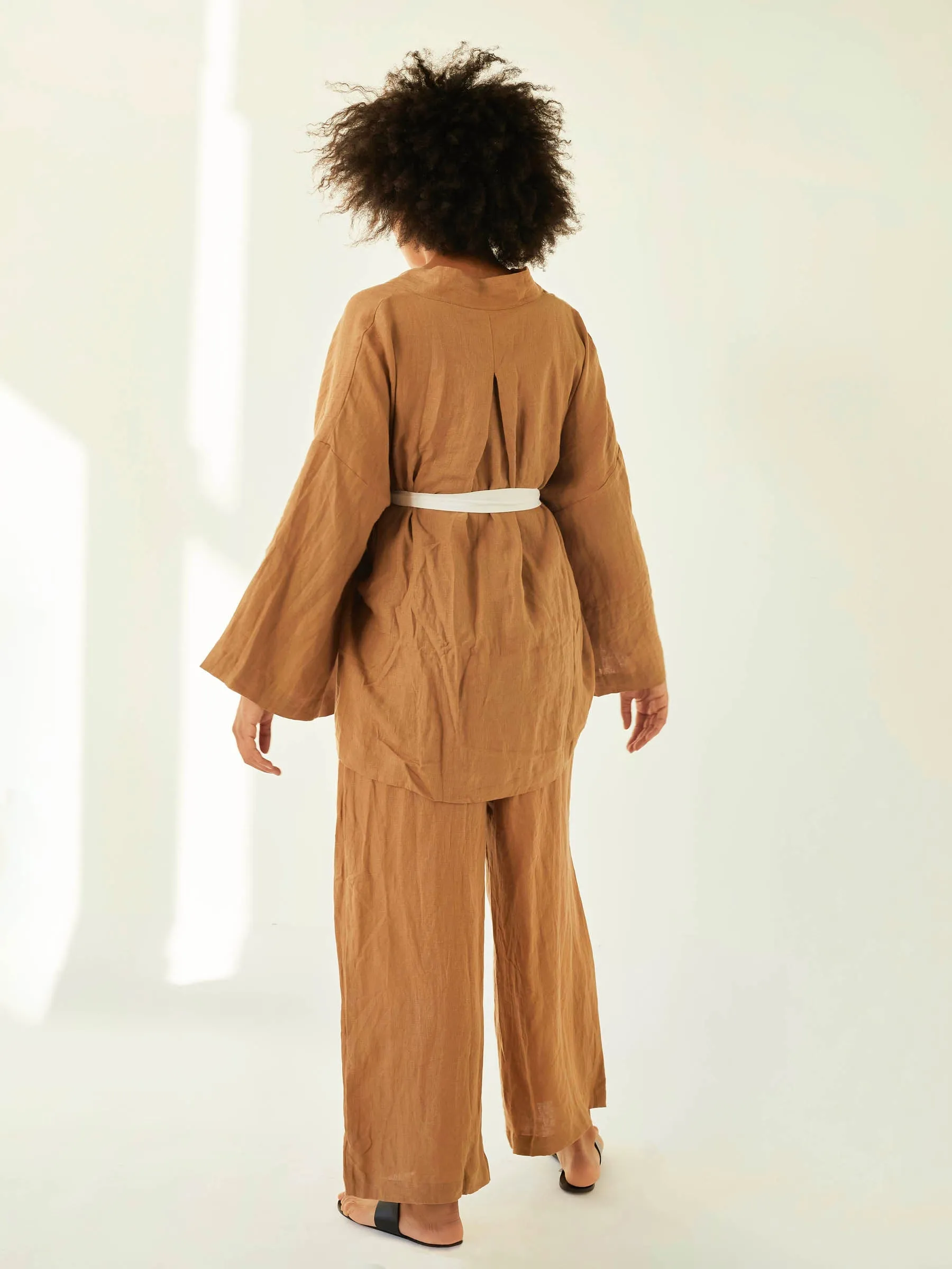 The 01 Linen Loungewear Set Long