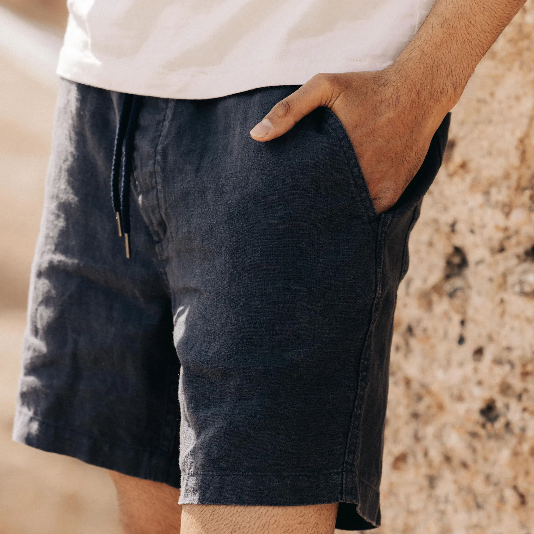 The Apres Short in Granite Hemp