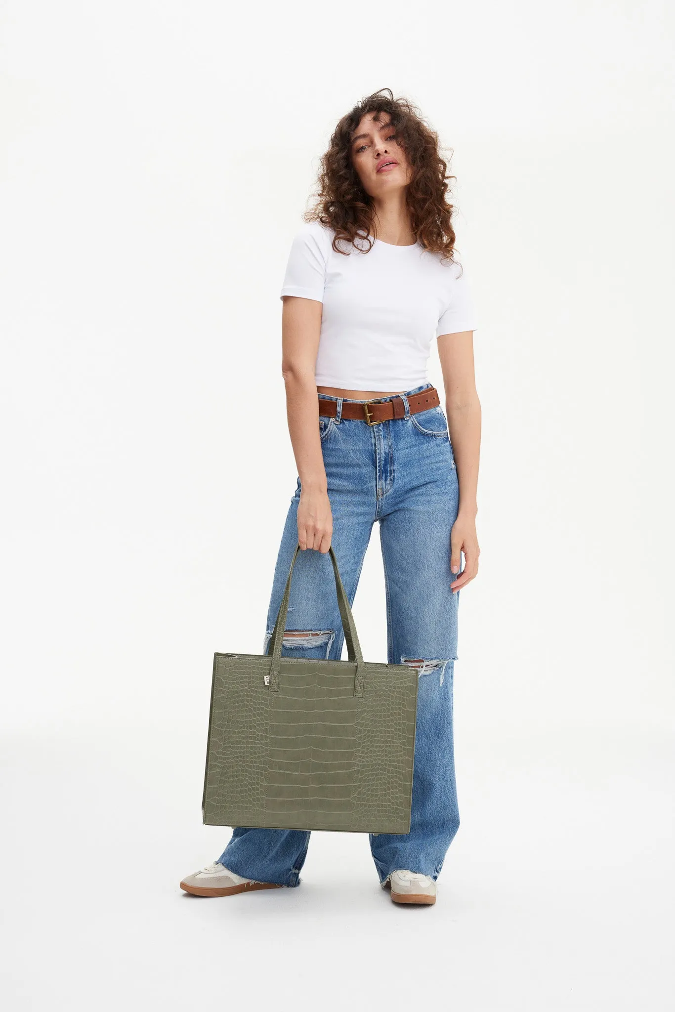 The Large Work Tote in Olive