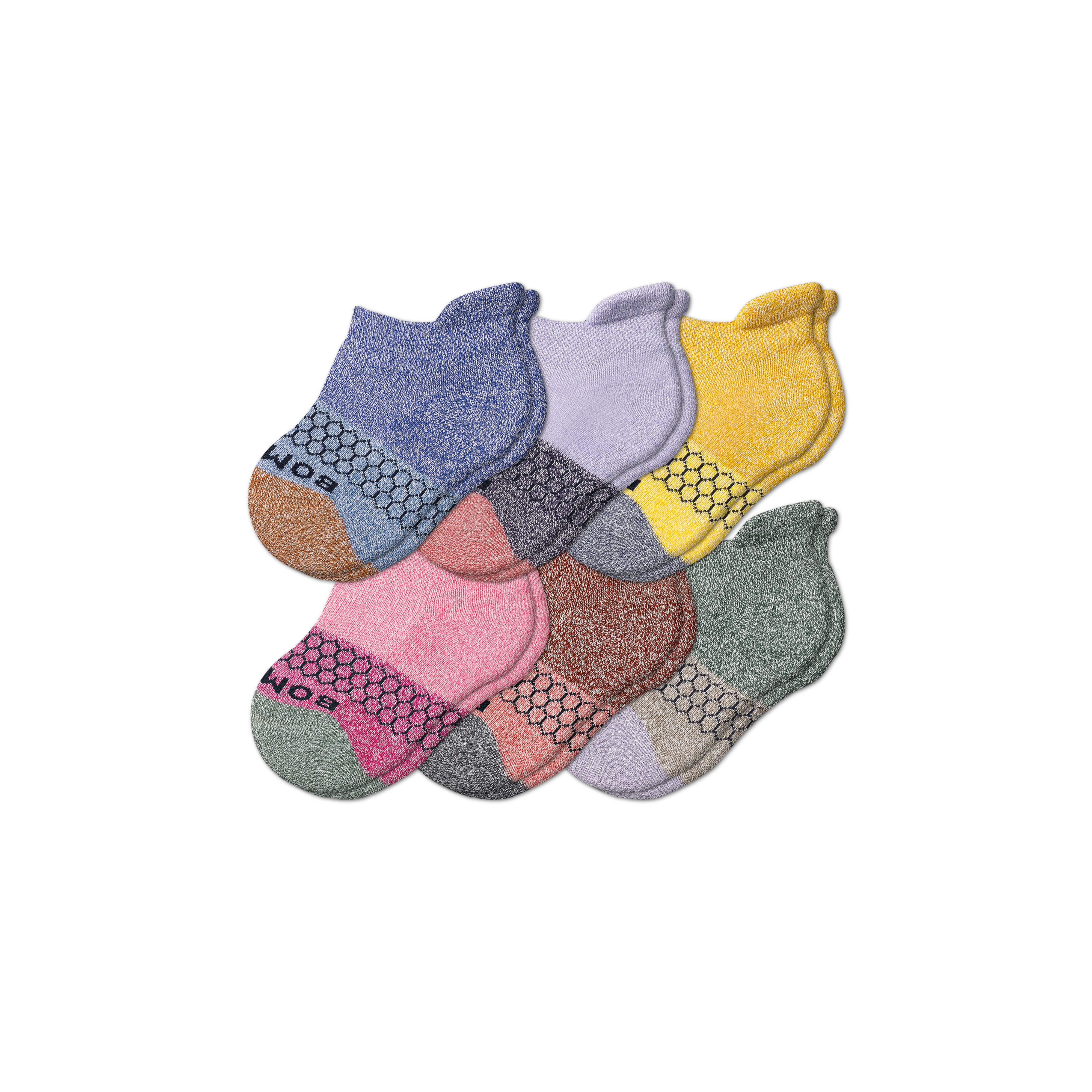 Toddler Tri-Block Ankle Sock 6-Pack