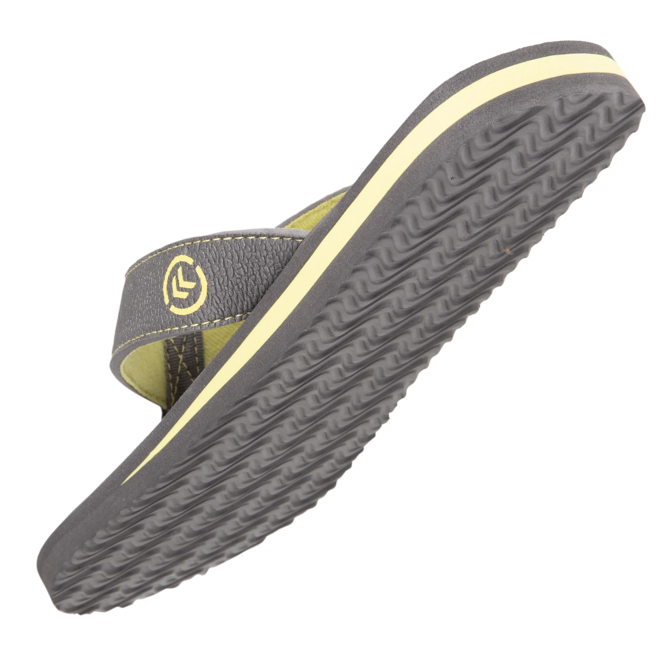 Tongs Homme bicolore Confort Gris et Jaune