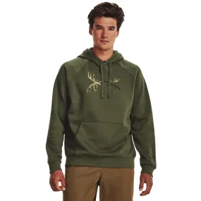 'Under Armour' Men's UA Rival Fleece Antler Hoodie - Marine OD Green