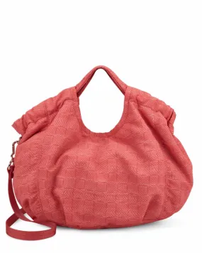 Vince Camuto Handbag HARLO SM TOTE ULTRA CORAL/WOVEN SCALE PRINTE