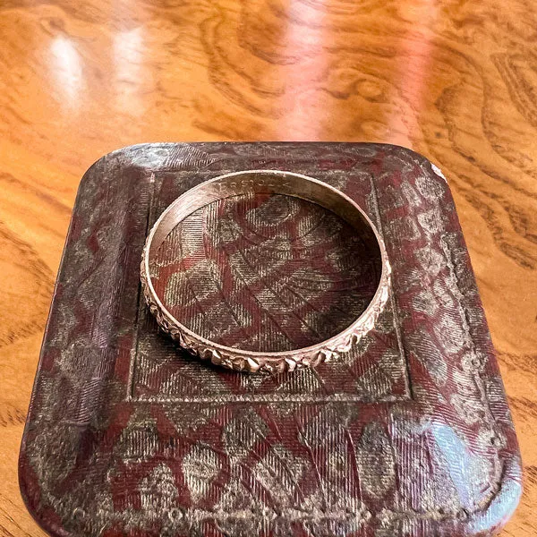 Vintage Patterned Wedding Band