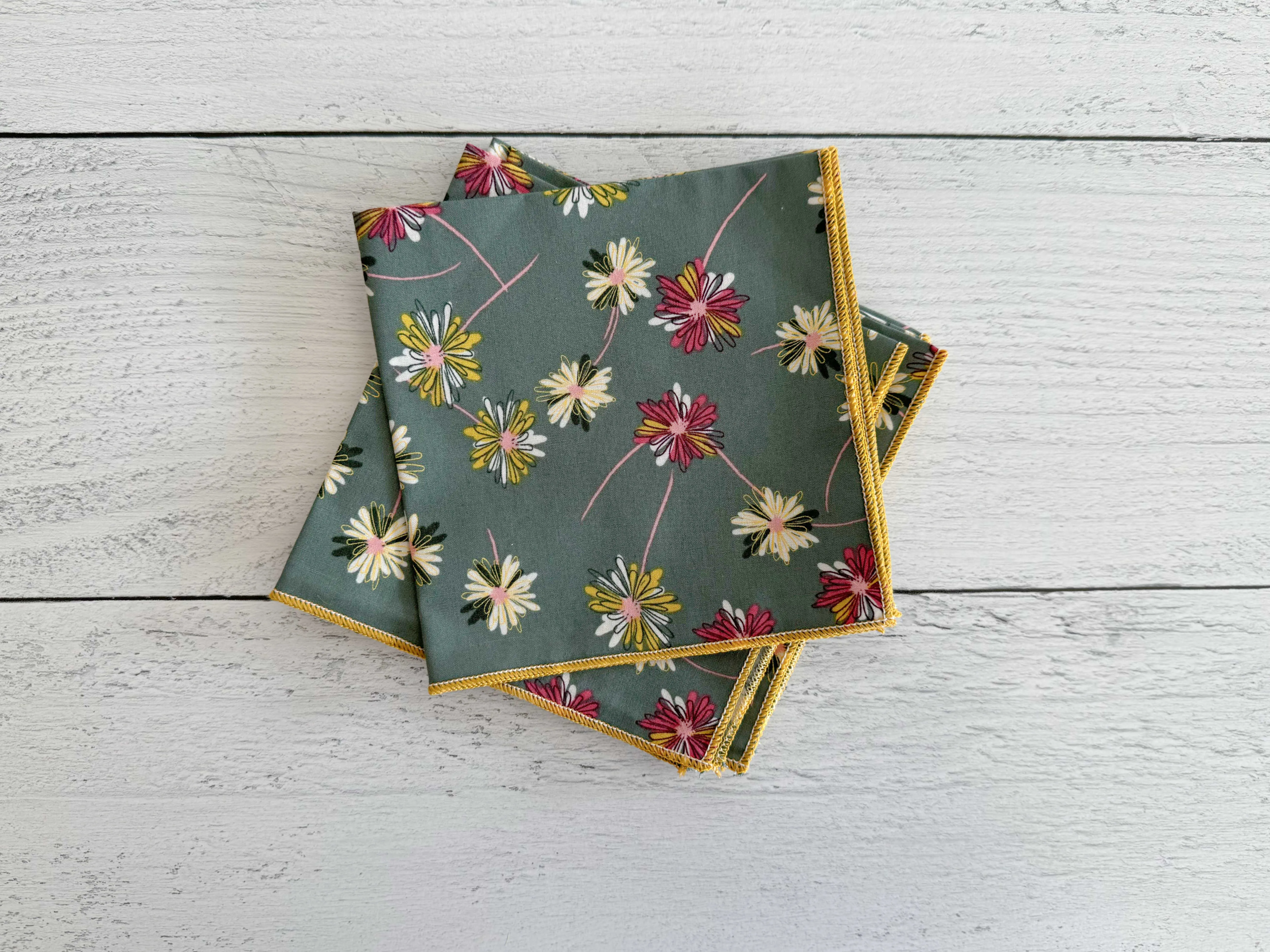 Wild Flowers Cloth Napkins, set of four