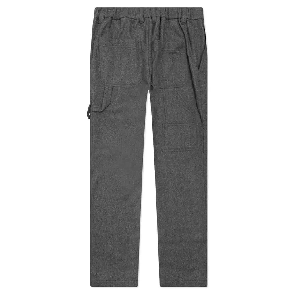 Wool Flannel Pant - Grey Melange