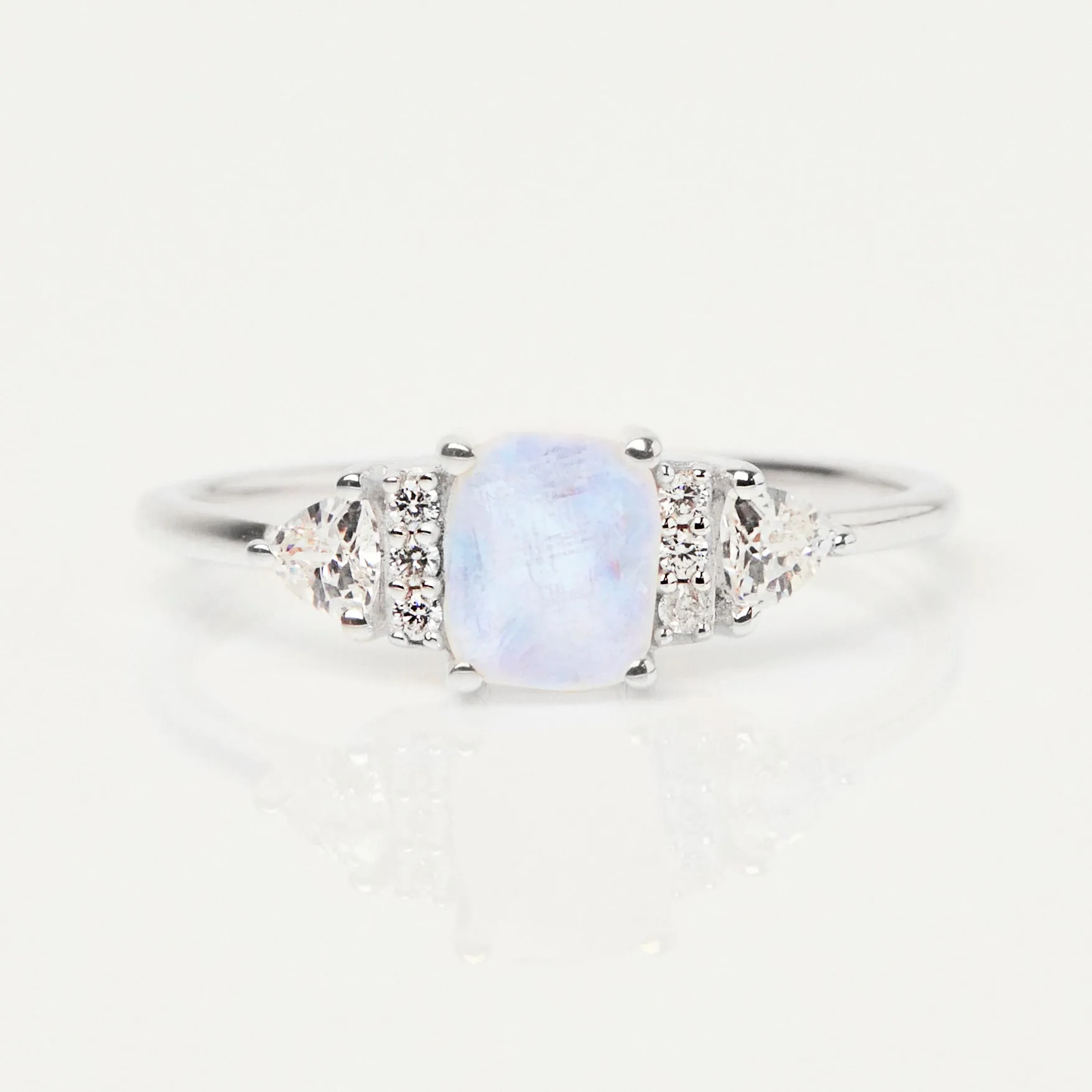 Zoe Sugg Energy Intention Ring in Moonstone