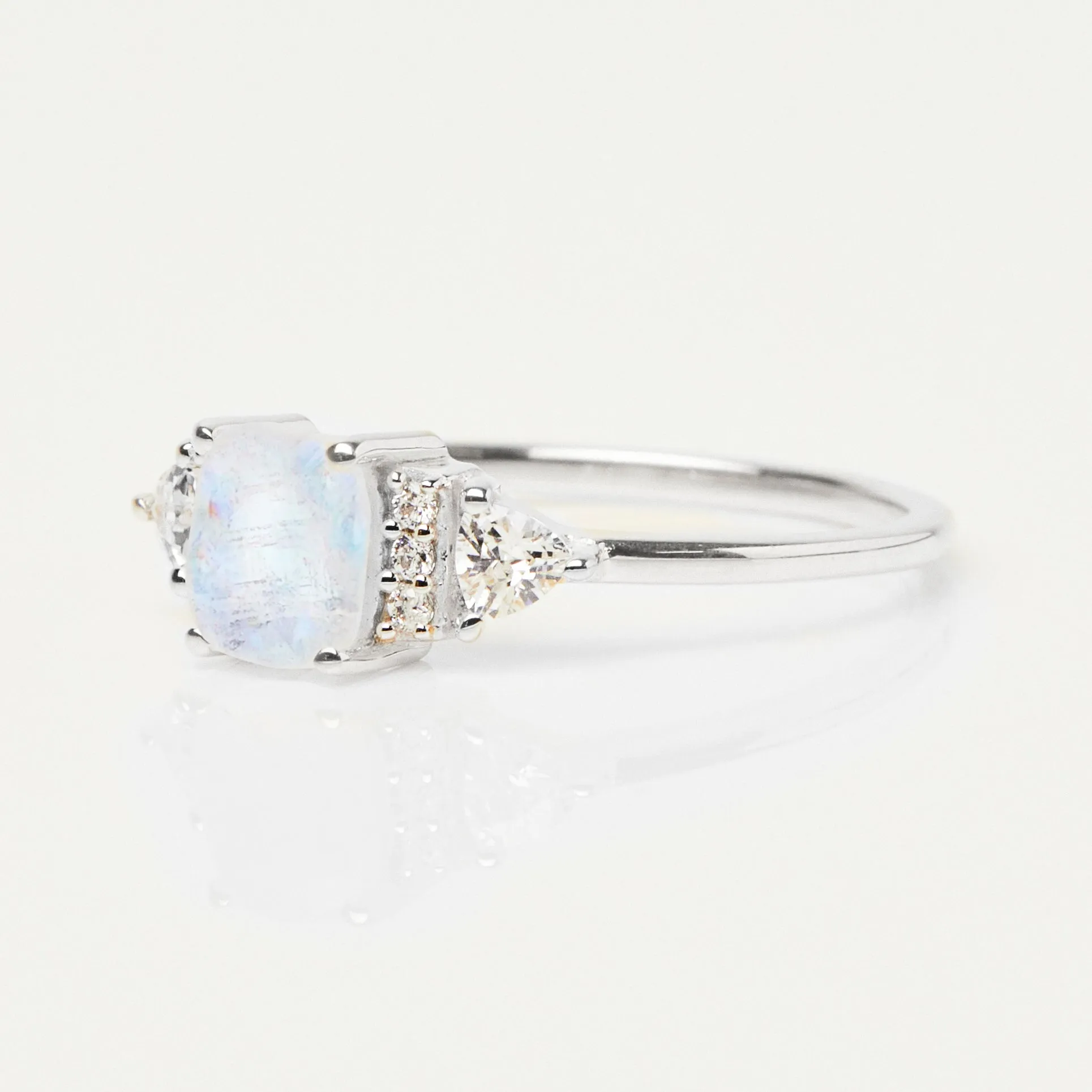 Zoe Sugg Energy Intention Ring in Moonstone