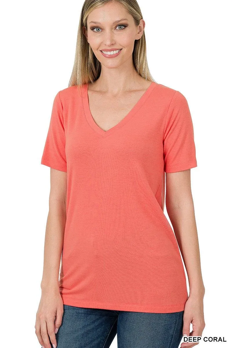 Zoey Short Sleeve V-Neck Tee