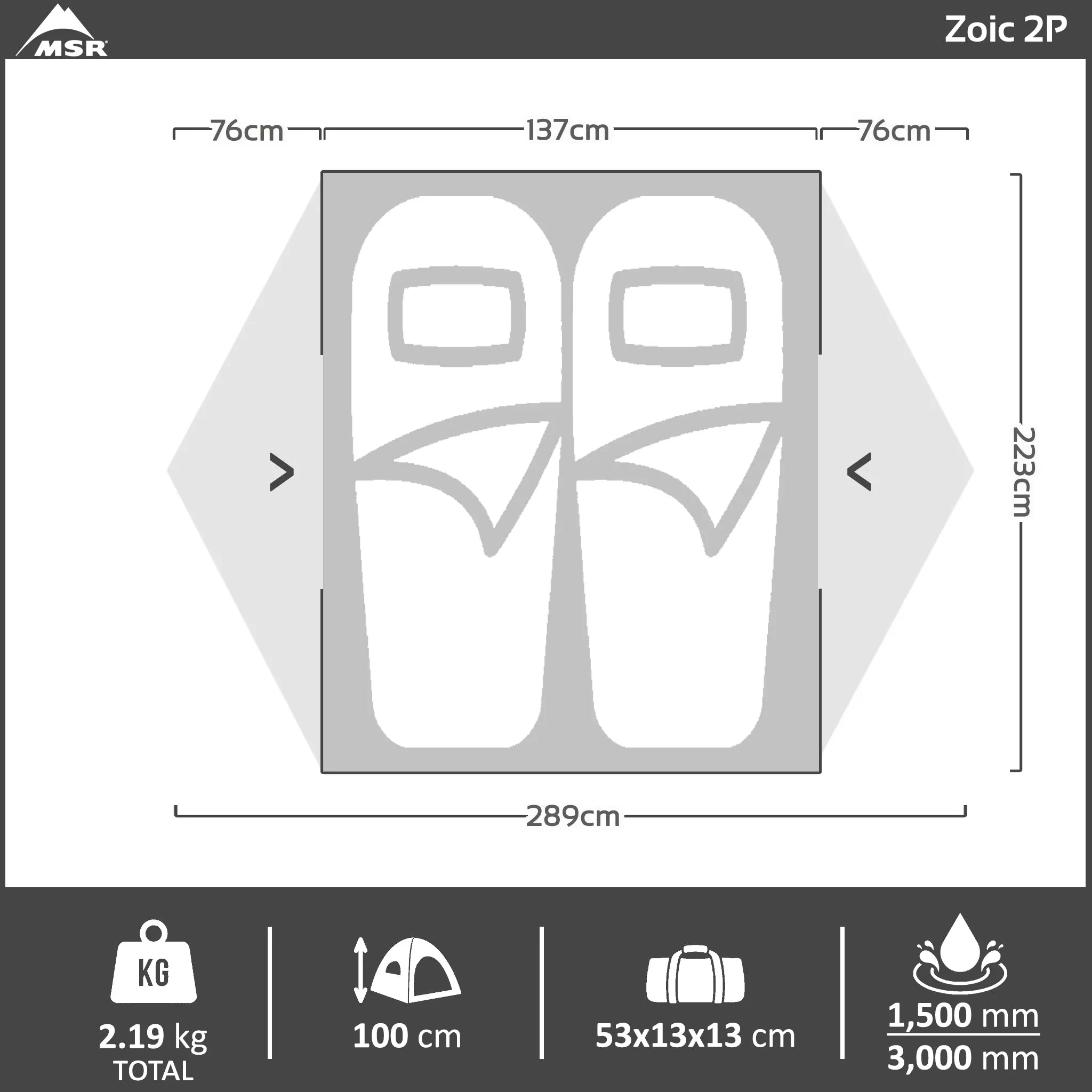 Zoic 2P Hiking Tent